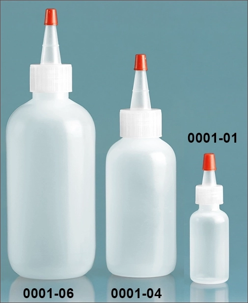 Natural Clear Plastic Squeeze Bottle with Silver Disc Cap - 4 oz / 120 ml