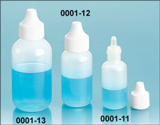 Plastic Bottles, Natural LDPE Dropper Bottles with Streaming Dropper Plugs and White Caps