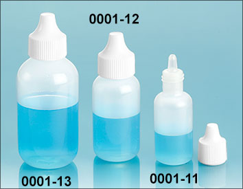 Plastic Bottles, Natural LDPE Dropper Bottles with Streaming Dropper Plugs and White Caps