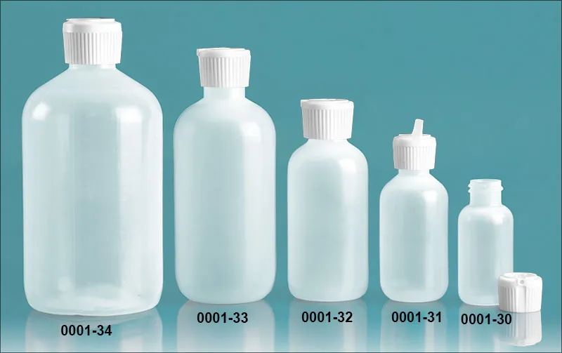 8oz Empty Plastic Bottles with Disc Top Flip Cap (6 pack) BPA-Free