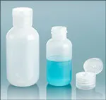 LDPE  Natural Boston Round Bottles w/ Natural Ribbed Snap Caps