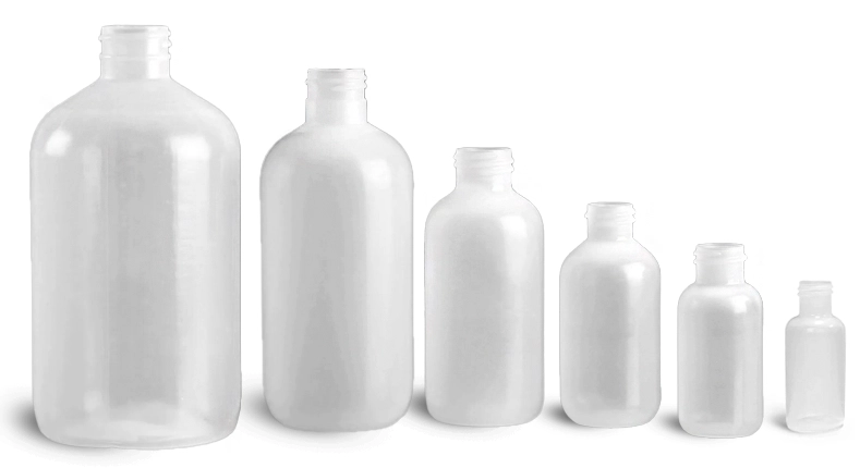 1/2 oz  Natural LDPE Boston Round Bottles