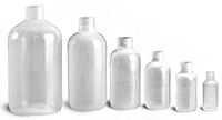 Natural LDPE Boston Round Bottles (Bulk), Caps NOT Included