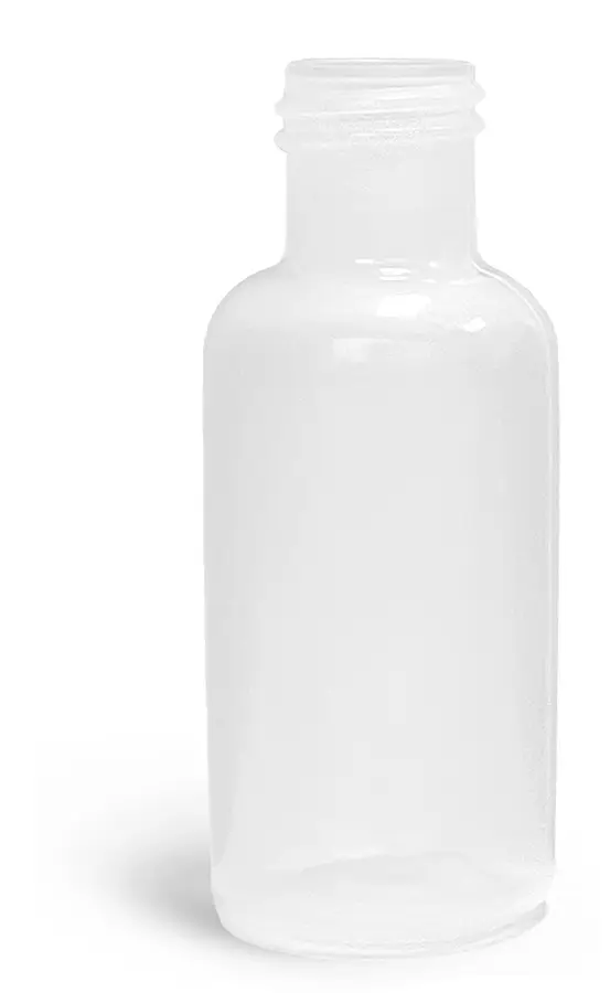 New 1/2 oz Natural LDPE Boston Round Bottles