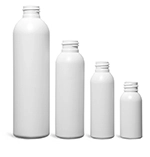 White HDPE Cosmo Round Bottles (Bulk), Caps NOT Included