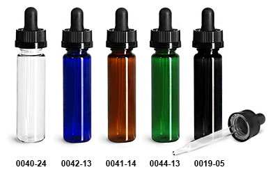 New PET Slim Line Cylinders w/ Black Child Resistant Droppers