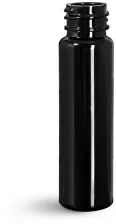 Plastic Bottles, Black PET Slim Line Cylinders, (Bulk) Caps Not Included