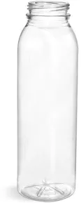PET 10 oz Clear Round Beverage Bottles (Bulk), Caps Not Included