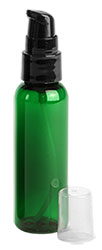 PET Cosmo Round Bottles w/ Black Treatment Pumps