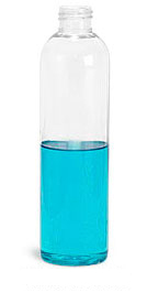 Clear PET Cosmo Round Bottles (Bulk), Caps NOT Included