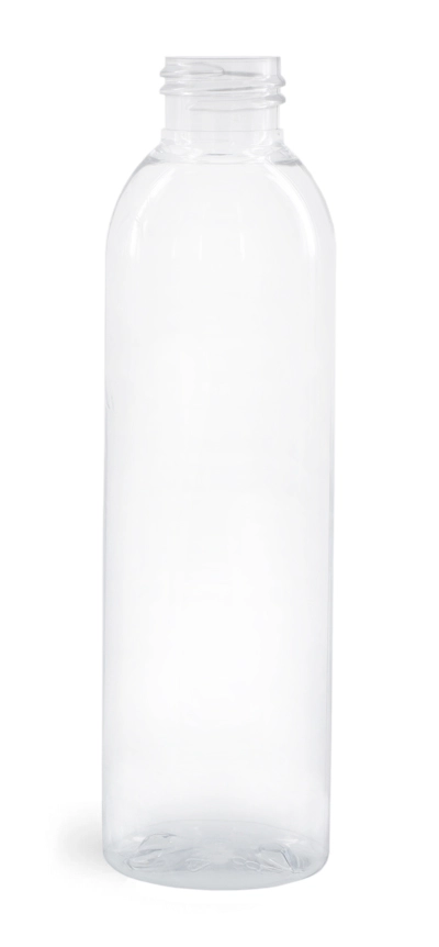 6 oz Clear PET Cosmo Round Bottles (Bulk)