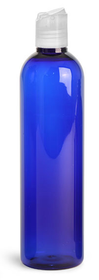 Blue PET Cosmo Rounds w/ Natural Disc Top Caps