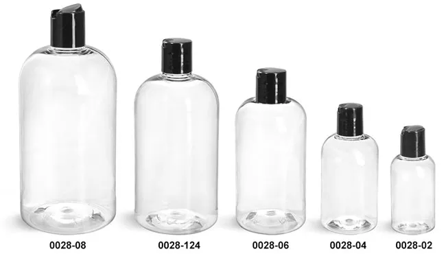 Round IPEC PET Clear Plastic Bottles - 16 fl oz