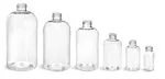 Clear PET Boston Round Bottles (Bulk), Caps NOT Included
