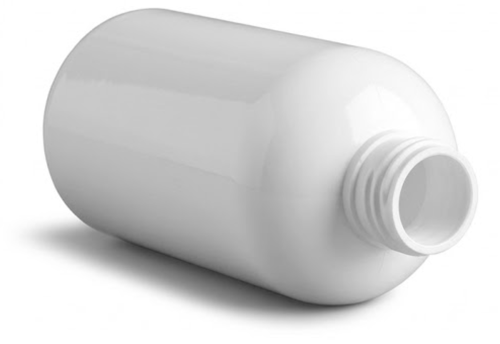 4 oz White PET Boston Rounds, (Bulk) Caps NOT Included