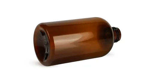 Amber PET Boston Round Bottles (Bulk), Caps NOT Included