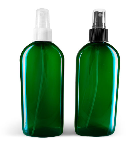 Green PET Dundee Ovals w/ Fine Mist Sprayers