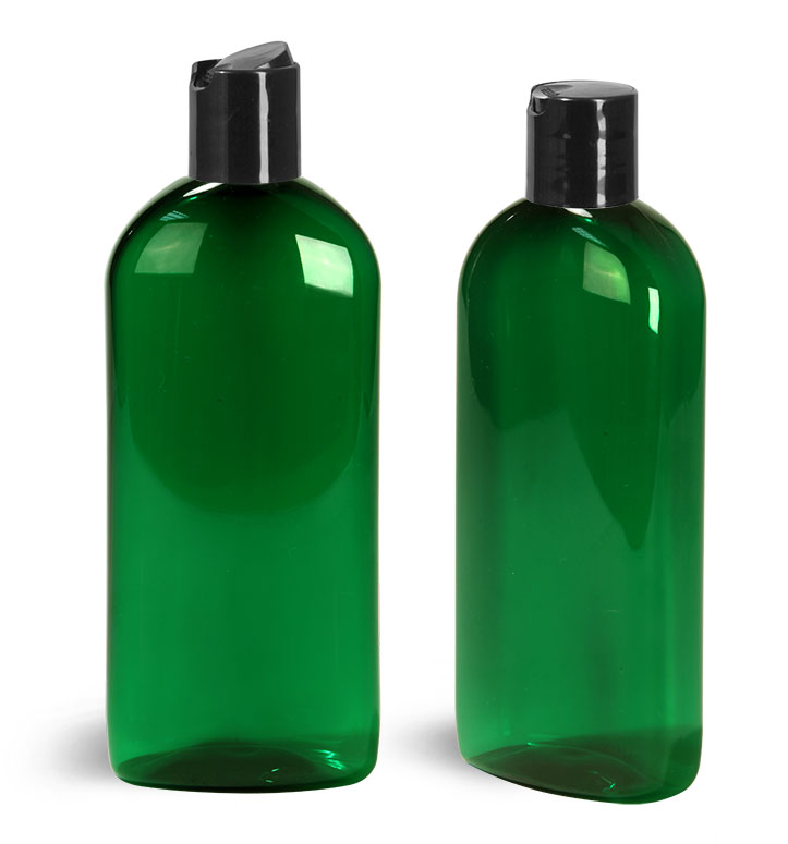 SKS Bottle & Packaging - Plastic Bottles, Green PET Dundee Oval Bottles ...