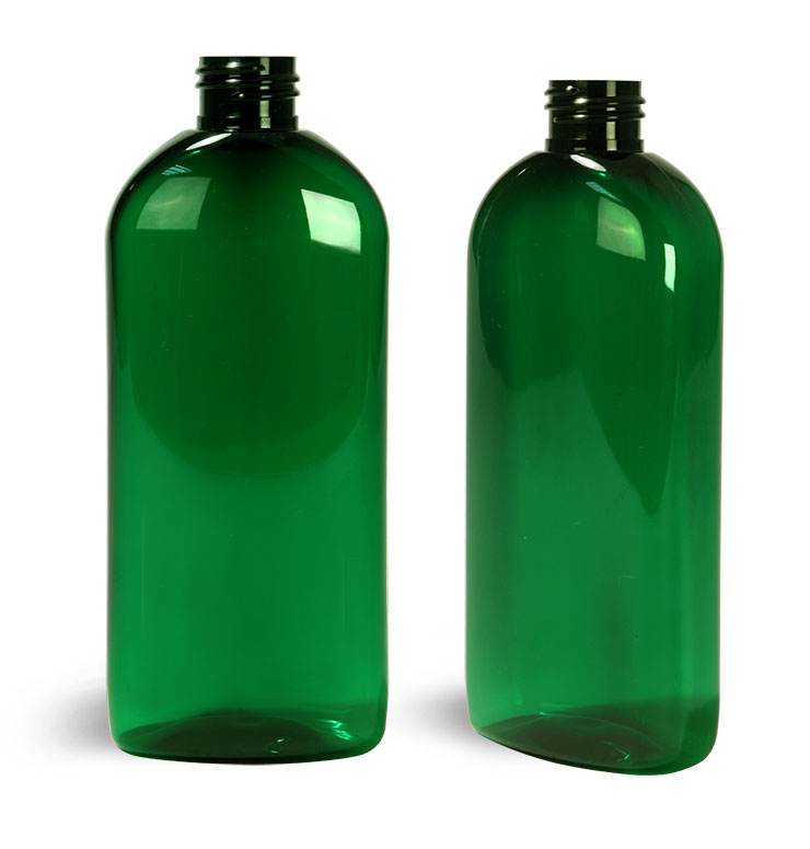 SKS Bottle & Packaging - Plastic Bottles, Green PET Dundee Oval Bottles ...