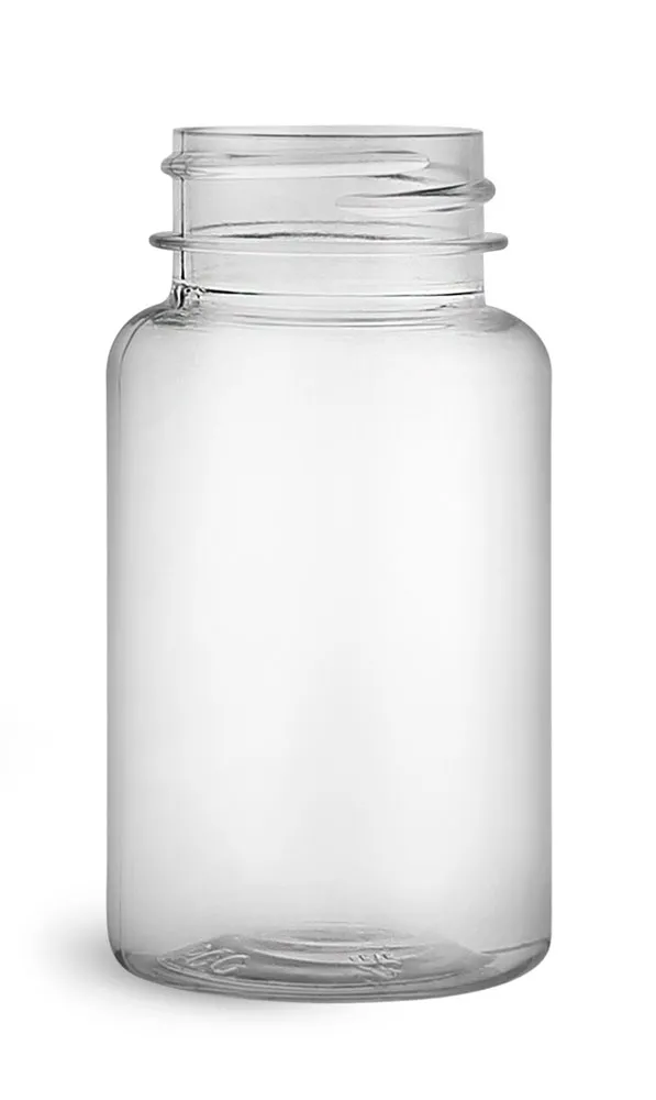 75 cc Clear PET Wide Mouth Packer Bottles, (Bulk) Caps Not Included