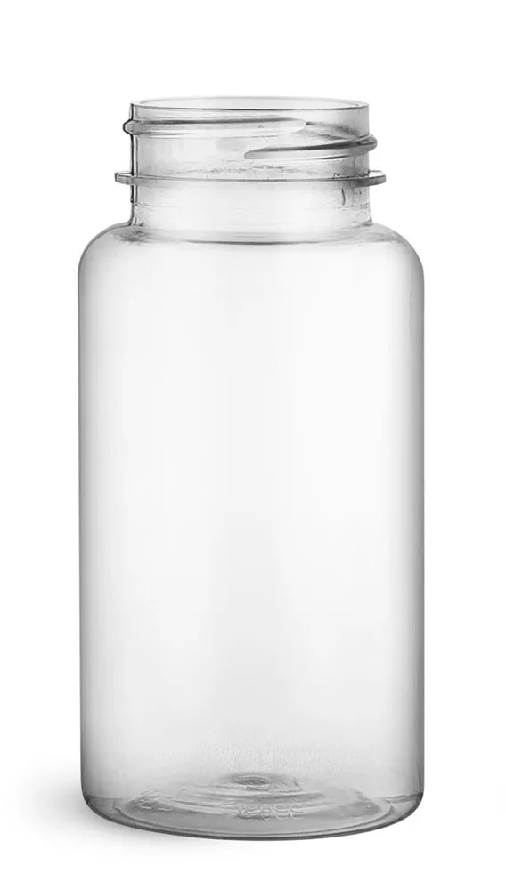 150 cc Clear PET Wide Mouth Packer Bottles, (Bulk) Caps Not Included