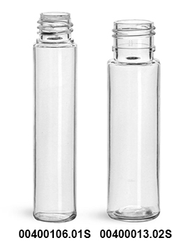 Plastic Bottles, Clear PET Roll On Containers (Bulk) Caps NOT Included