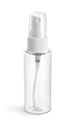 Clear PET Cylinder Bottles w/ White Fine Mist Sprayers