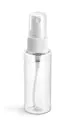 Clear PET Cylinder Bottles w/ White Fine Mist Sprayers