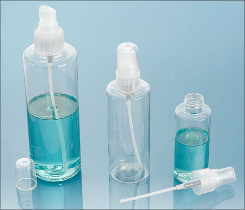 Clear PET Cylinder Rounds w/ Natural Sprayers