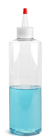Clear PET Cylinder Bottles w/ Caps