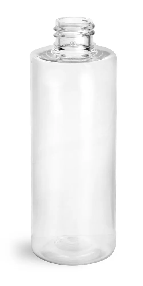 4 oz Clear PET Cylinder Round (Bulk), Caps Not Included