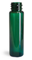 Plastic Bottles, Green PET Slim Line Cylinders (Bulk), Caps NOT Included