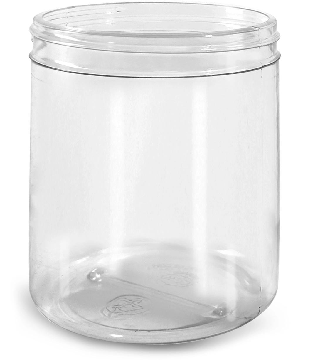 78 oz Round Flair Clear PET Jars (Bulk), Caps Not Included