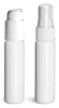PET  White Slim Line Cylinder Bottles w/ Pumps or Sprayers