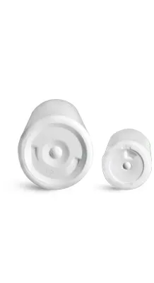 8 oz White PET Cosmo Round Bottles w/ White Lotion Pumps