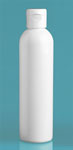 White Cosmo Round Bottles w/ White Snap Top Caps