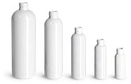 White PET Cosmo Round Bottles (Bulk), Caps NOT Included