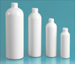 White PET Cosmo Round Bottles (Bulk), Caps NOT Included