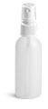 Natural HDPE Cosmo Rounds w/ White Fine Mist Sprayers