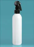 Natural Cosmo Round Bottles w/ Black Mini Trigger Sprayers