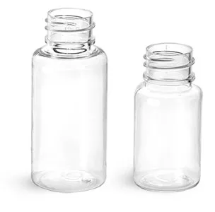 Clear PET Round Bottles (Bulk), Caps NOT Included