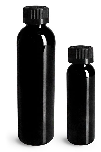 black plastic bottle