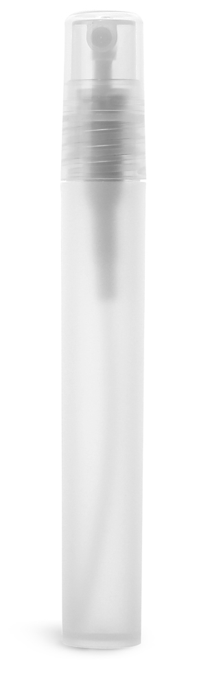 10 ml Natural Frosted Polypro Mini Cylinder with Natural Fine Mist Sprayer and Overcap