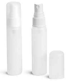1.25 oz Natural HDPE Mini Slimline Sprayers w/ Overcaps