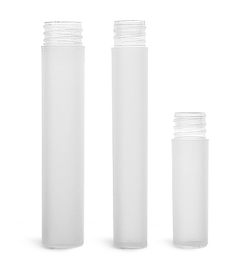Plastic Vials, Natural Frosted Polypropylene Mini Cylinder, Bulk