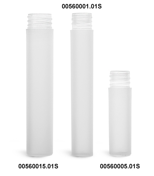Plastic Vials, Natural Frosted Polypropylene Mini Cylinder, Bulk