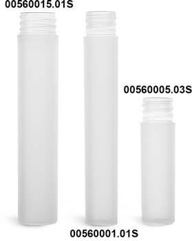 Plastic Vials, Natural Frosted Polypropylene Mini Cylinders (Bulk), Caps NOT Included