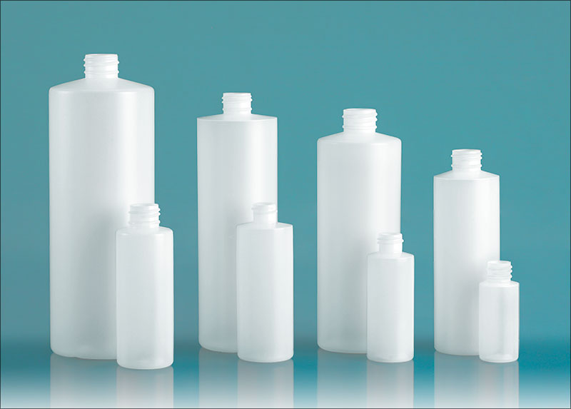 Natural HDPE Cylinders (Bulk), Caps NOT Included
