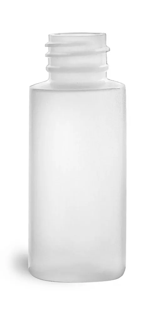1 oz Natural HDPE Cylinders (Bulk), Caps NOT Included