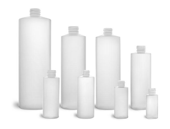 16 oz Natural HDPE Cylinders (Bulk), Caps NOT Included